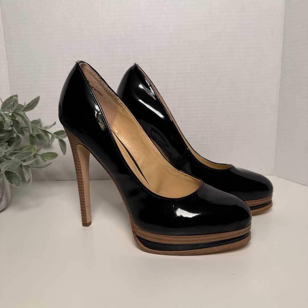 Kelsi Dagger Ciel Black Patent Platform Pumps Women's Size 10 Streetwear Baddie